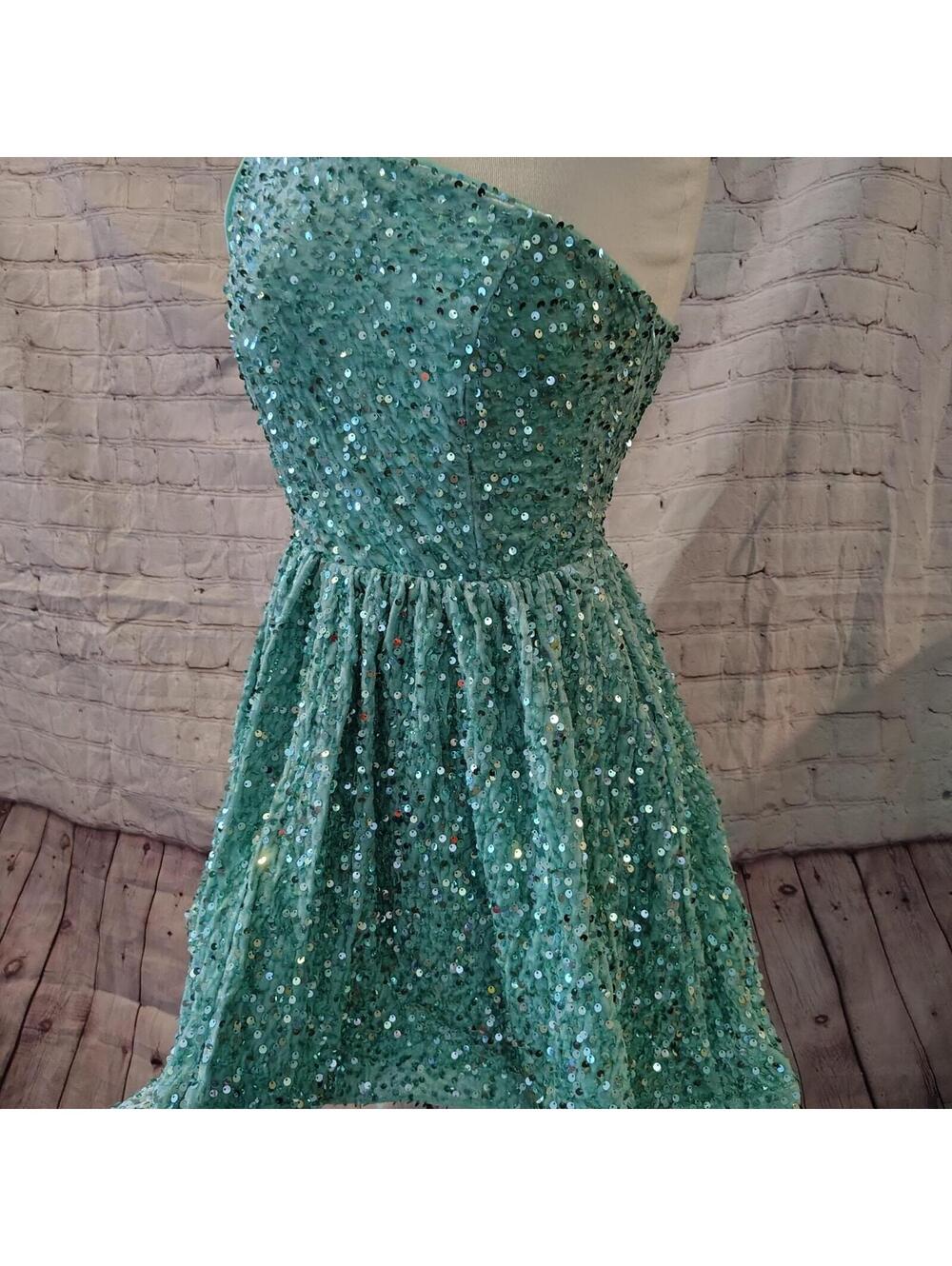 Faeriesty Sequin Dress size Medium Off the Shoulder A-Line